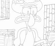 Coloriage Le patin Carlo Tentacule