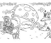 Coloriage et dessins gratuit sc&egrave;ne de Carlo Tentacule s'&eacute;chappant à imprimer