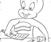 Coloriage Casper cuisine