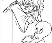 Coloriage Casper entrain d'&ecirc;tre grond&eacute;