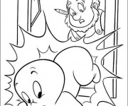 Coloriage Casper tomba