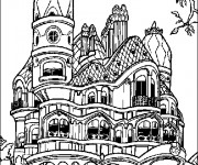 Coloriage et dessins gratuit La maison de Casper à imprimer