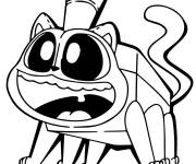 Coloriage Catnap en alerte