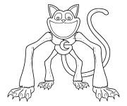 Coloriage Catnap en portrait qui fait peur