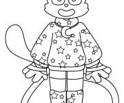 Coloriage CatNap en pyjama