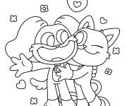 Coloriage Catnap et son meilleur ami