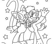 Coloriage Catnap et son meilleur ami parmi les nuages