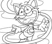 Coloriage CatNap joyeux