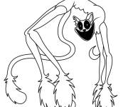 Coloriage CatNap qui fait peur