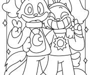 Coloriage DogDay et CatNap en photo