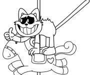 Coloriage Dr&ocirc;le Catnap sur le cheval