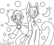 Coloriage Illustration de DogDay et CatNap