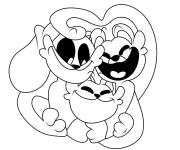 Coloriage La famille de CatNap