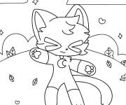 Coloriage Le chat mignon CatNap de cartoon