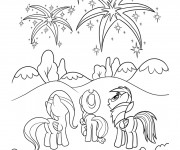 Coloriage et dessins gratuit Celestia avec ses amies à imprimer