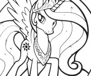 Coloriage Celestia Mon Petit Poney