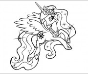 Coloriage Celestia sourit