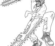 Coloriage et dessins gratuit Anime Chainsaw Man à imprimer