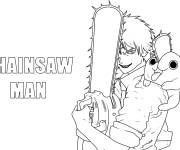 Coloriage Anime Chainsaw Man pour enfants