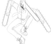 Coloriage Chainsaw d&eacute;mon