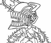 Coloriage Chainsaw Man chibi
