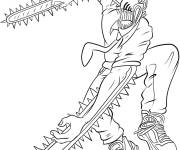 Coloriage Chainsaw Man coloriable