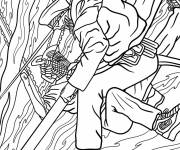 Coloriage Chainsaw Man contre Katana Man