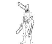 Coloriage Chainsaw Man corps entier