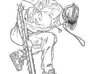 Coloriage et dessins gratuit Chainsaw Man de Manga japonaise à imprimer