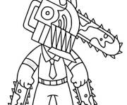 Coloriage Chibi Chainsaw Man facile