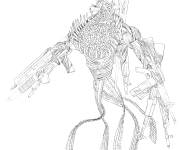 Coloriage D&eacute;mon arm&eacute; de Chainsaw Man