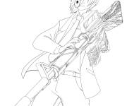 Coloriage D&eacute;mon Cannon de Chainsaw Man