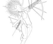 Coloriage D&eacute;mon Crossbow de Chainsaw Man