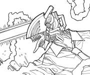 Coloriage Denji au combat