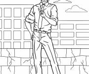 Coloriage Denji en tenu &eacute;l&eacute;gant