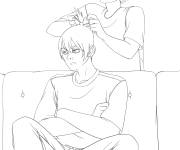 Coloriage Denji et Aki
