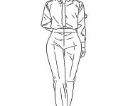 Coloriage et dessins gratuit Fille Makima de manga Chain Saw Man à imprimer