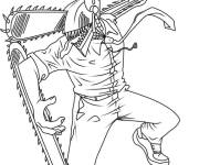 Coloriage et dessins gratuit H&eacute;ros de Chainsaw Man à imprimer