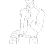 Coloriage Hirokazu Arai de chainsaw Man