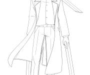 Coloriage Homme Katana