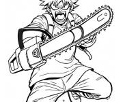 Coloriage La rage de Denji