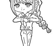 Coloriage Makima chibi