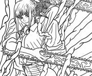 Coloriage Makima contr&ocirc;le Chainsaw Man