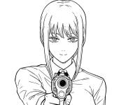 Coloriage Makima de Chainsaw Man