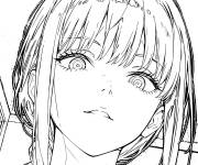 Coloriage Makima de Chainsaw Man manga