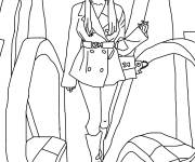 Coloriage Makima dessin&eacute;e &agrave; la main