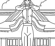 Coloriage Makima en vecteur