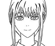 Coloriage Makima timide