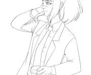 Coloriage Michiko Tendo de l'anime Chainsaw Man