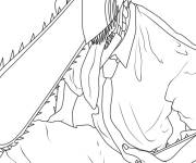 Coloriage Mod&egrave;le de Chainsaw Man